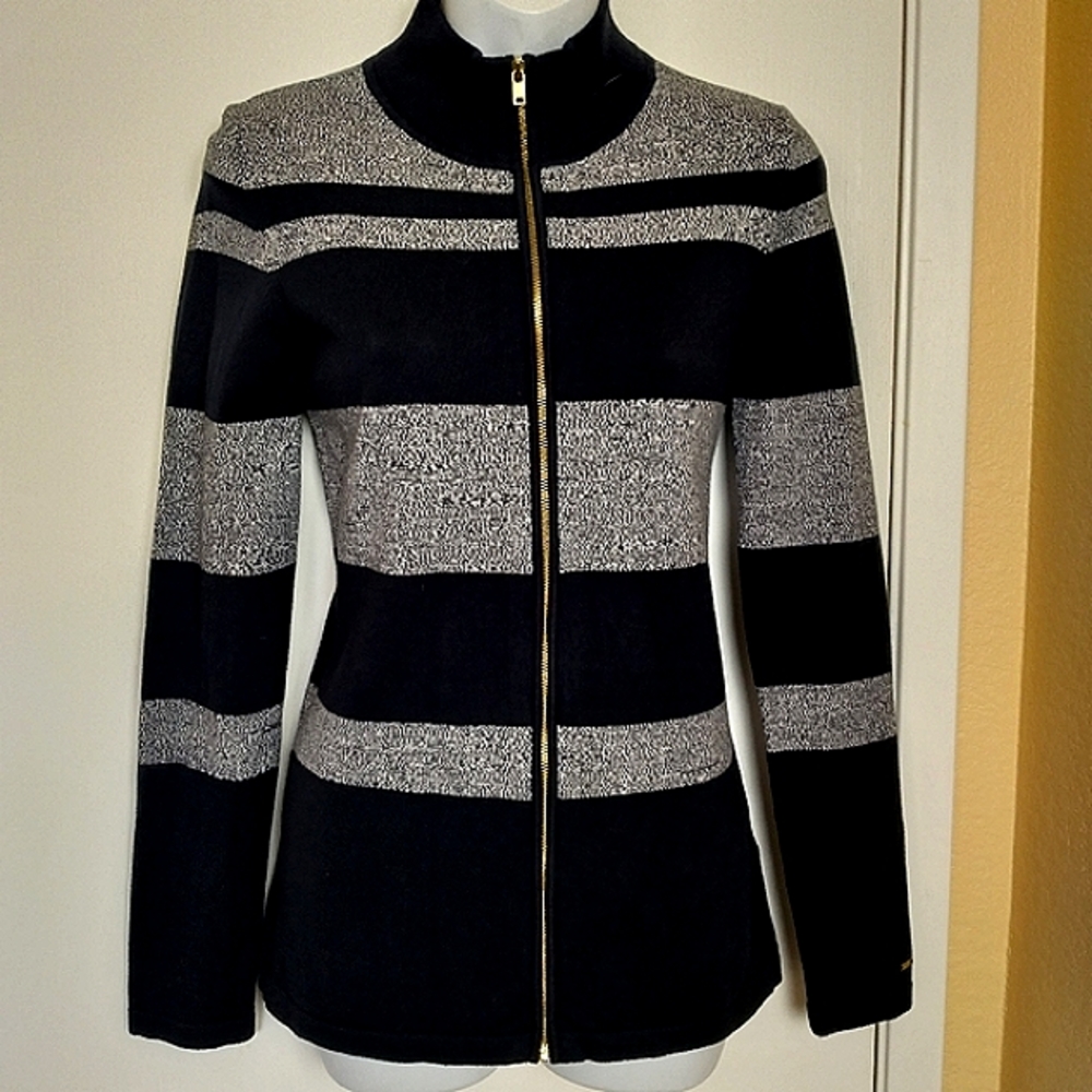 Tommy Hilfiger Womens Full Zip LS Turtleneck Sweater S/P